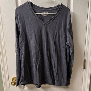 Carhartt Dark Gray Blue Long Sleeve V-Neck Tee